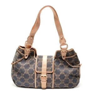 Celine Denim Macadam Shoulder Bag, Navy, WS26411